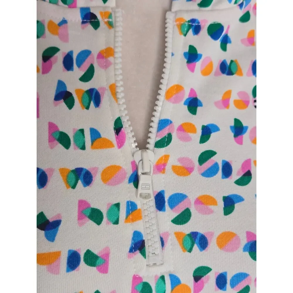 Tommy Hilfiger EUC hooded sleeveless polo zip graphic dress girls 16 XL white